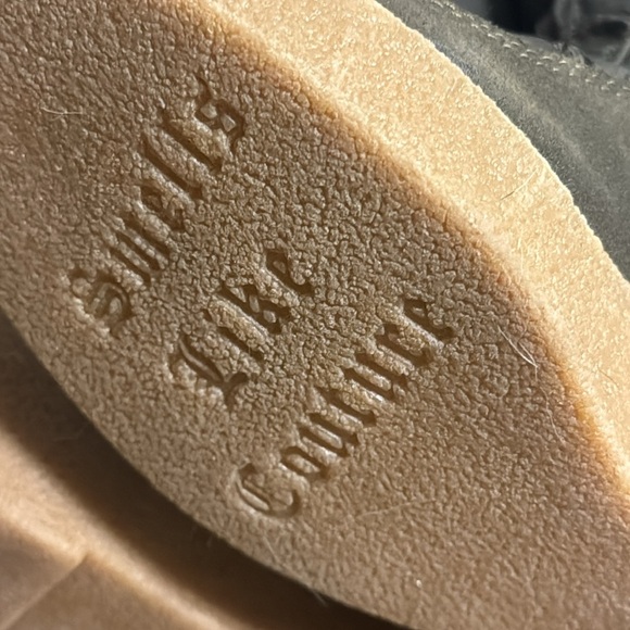 JUICY COUTURE Faux Fur Lined Knee High Platform Wedge boots Full Zip Green SZ 8 - Picture 11 of 13